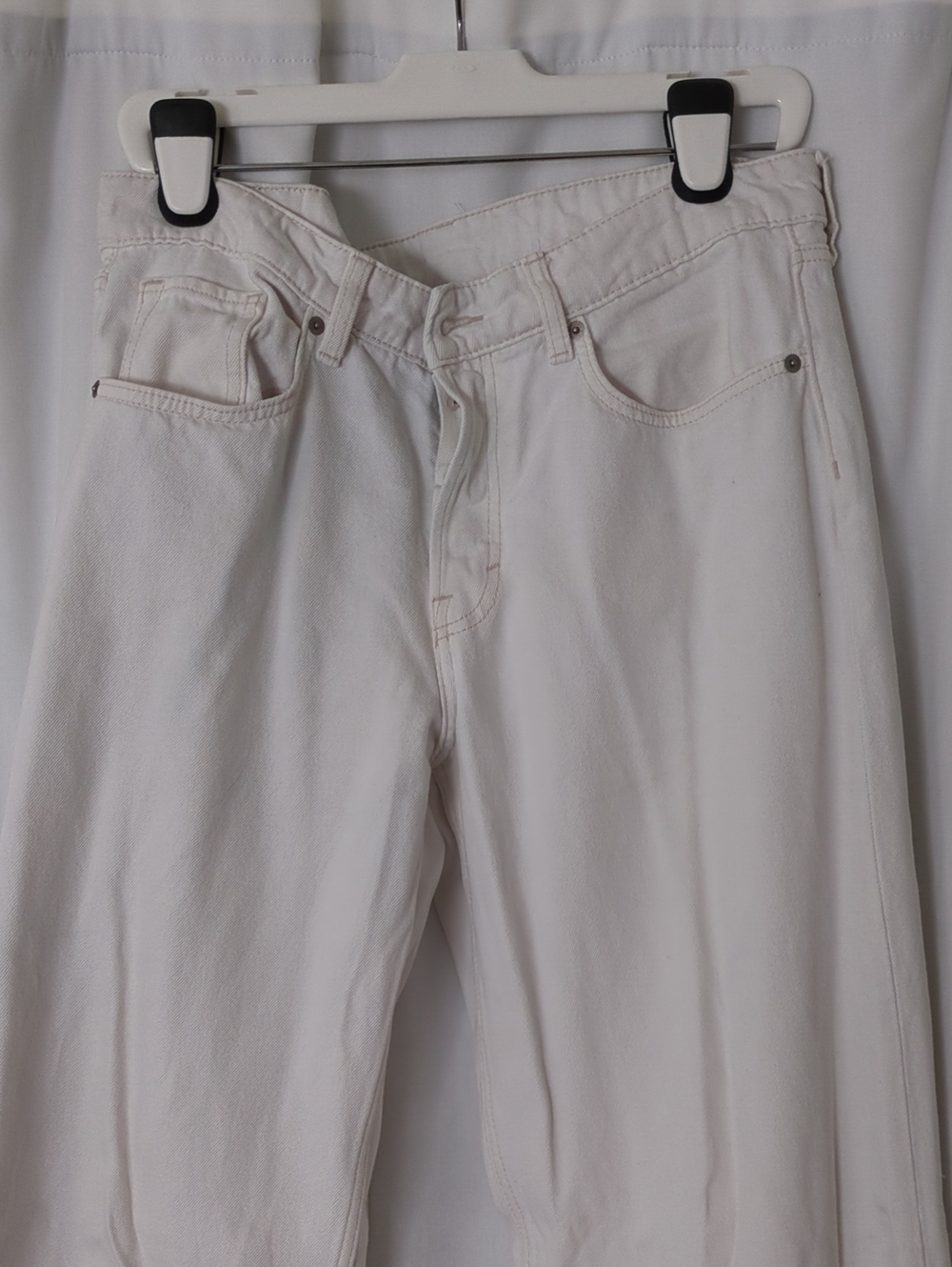 Women's White Wide-Leg Jeans - Baggy Fit